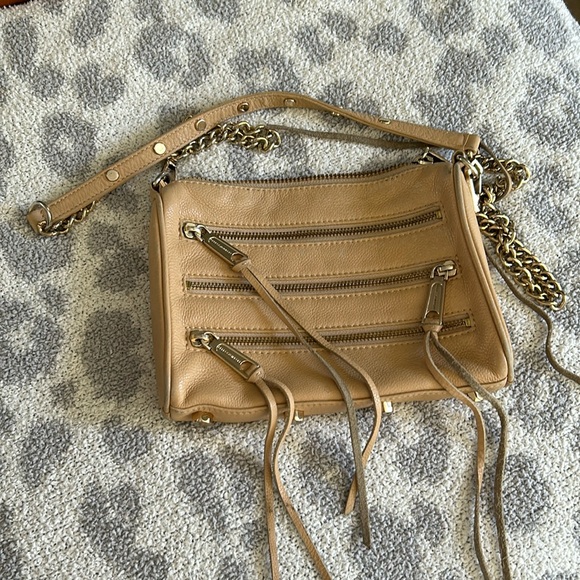 Handbags - Rebecca Minkoff mini nude crossbody with chain strap